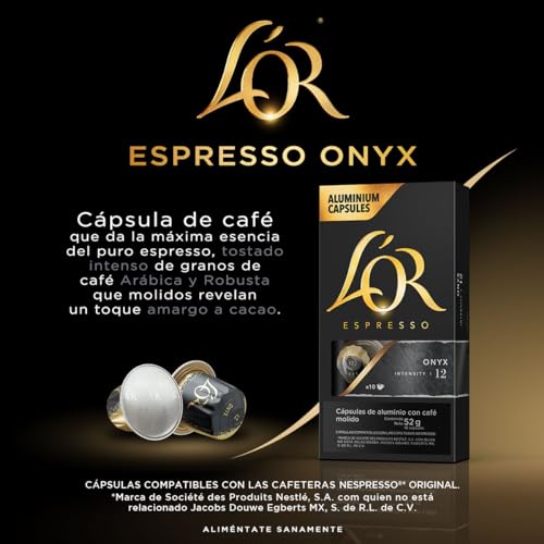 L'OR Café L'Or Cápsula Onyx - 10 Unidades - 52 Gramas