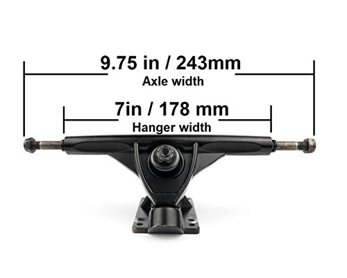 Vj Longboard Skateboard Trucks, 7Inch 178Mm, 50º Bases, Reverse Kingpin For Downhill, Pintail And Freeride (Set Of 2) (Black)… #TOP2