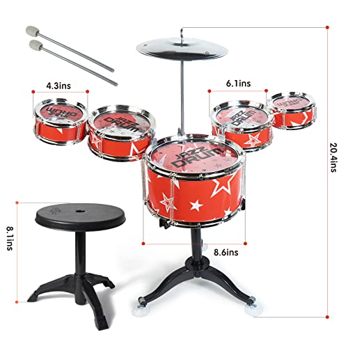 Kids Drum Set For Toddlers 1-3 Girls, Children Drum Set, Drum Kit Musical Instruments Toys Baby Jazz Drum For Aged 1-3 #TOP6