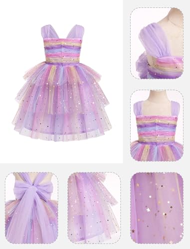 IMEKIS Toddler Girl Birthday Dress Strawberry Heart Tulle Princess Dress Formal Party Cake Smash Photo Shoot 1-6T3