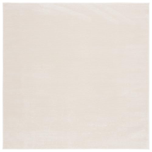 SAFAVIEH Revive Collection Area Rug - 5'3" Square, Ivory, Non-Shedding & Easy to Clean, Ideal for Living Room, Bedroom, Dining Space (REV102A)