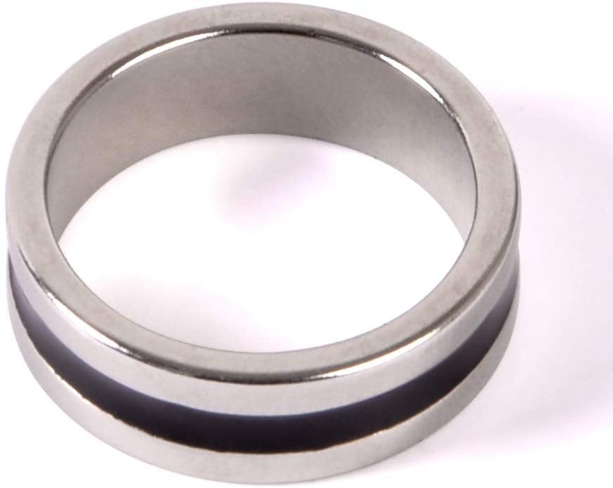 Bague Magnétique Gravée PK - Tours De Magie Colorés - Accessoires Mentalisme (Blanc 19 Mm / 20 Mm)