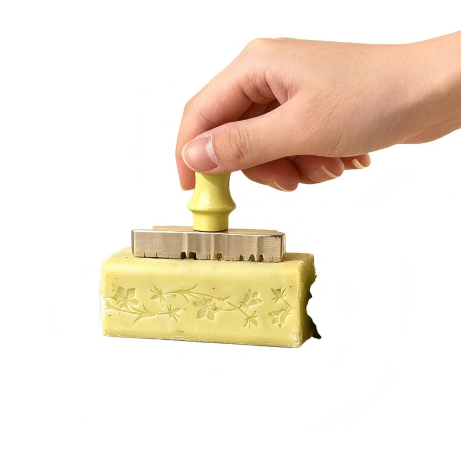 12mm Thick Brass Soap Stamp - Personalized Soap Stamp for Homemade Soap, DIY Unique Imprint Signature Stamp, Custom Stamp, for Clay, Customized Gift for Soap Crafter, Soap Making Supplies