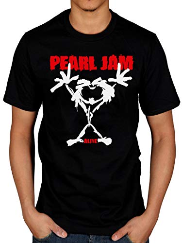 Photo de T-Shirt Officiel Pearl Jam Stickman Choices Lightning Bolt Backspacer - Noir - Large