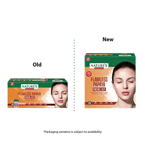 Nature's Essence Flawless Papaya Facial Kit 3 Use, White, 1 count, 60 gm