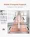 VEVOR Aerial Yoga Frame & Hammock Set, 9.67ft Yoga Swing Frame with 6.6-Yard Nylon Hammock, Heavy-Duty Premium Stand, 551.15 lbs Max Capacity Rig, for Indoor & Outdoor Aerial Fitness Training (White)