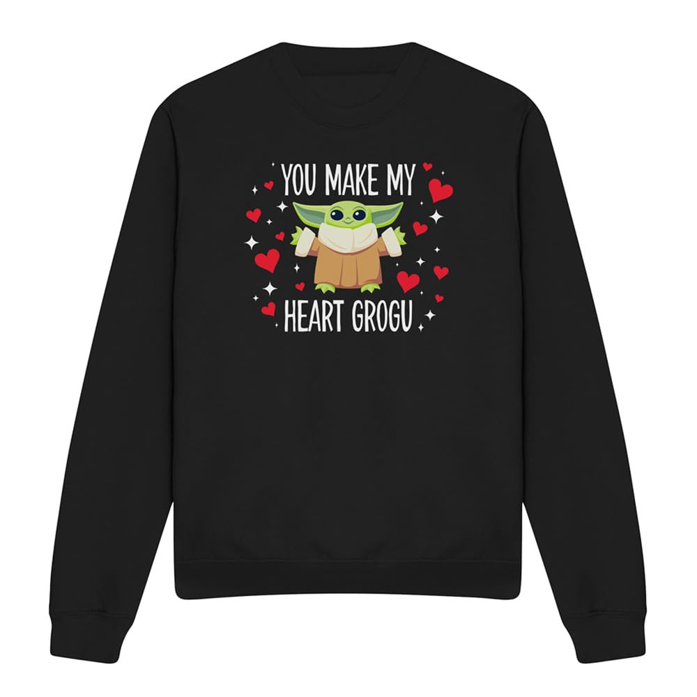 Star Wars You Make My Heart Grogu Unisex Sweatshirt, Black, XX-Large