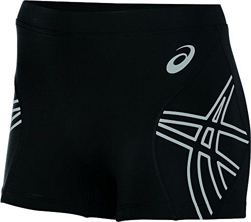 ASICS Women's Team Performance Volleyball Shorts, Black, Small