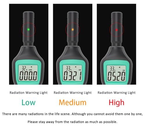 Medidor EMF digital 3 en 1 con alarma y pantalla LCD miniatura 3