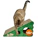 GoPets Premium Cat Scratcher, Wedge Shaped Corrugated Cardboard is Reversible Lasts 2X Longer Includes 1 Pack Catnip, Natural Incline More Ergonomic Than Scratching Post, Cutouts to Hide Toys