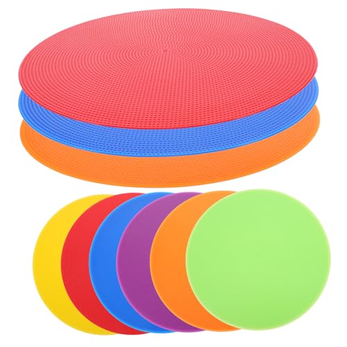 INOOMP 12pcs Soccer Training Markers Soccer Sign Discs Football Training Maker Plates Easy to Store Lightweight