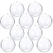 UNIQLED Clear Plastic Fillable Christmas DIY Craft Ball Ornament - Pack of 10 (60mm)