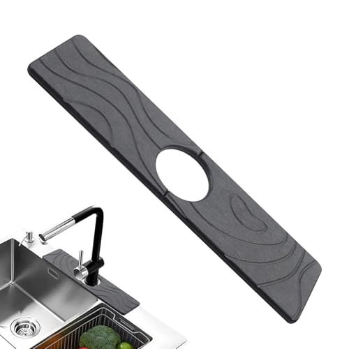 Bandeja protectora contra salpicaduras con base antideslizante para grifo 2