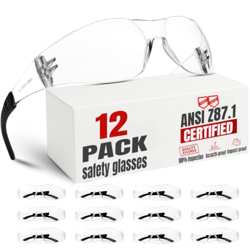 Hoqiwild Clear Safety Glasses12 pack,Safety...