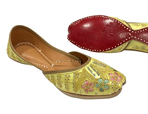 Ladies Punjabi Jutti Bridal Indian Shoes Designer Mojari Flat Rajasthani Ethnic Jooti4
