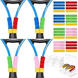 JolliLudo 4 Pack Portable Tennis Score Keeper with Storage Box, Tennis Score Keeper for Racket, Lightweight Mini Scorekeeper for Recording Points, Games, and Sets, Mark and See The Point Easily