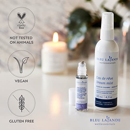 Bleu Lavande - Sweet Dreams Aromatherapy Set - Lavender Linen Water, Dream Mist Room Scent & Lavender Essential Oil Roll-On - Pure & Premium Lavender Essential Oil – Natural & Vegan Products #TOP2