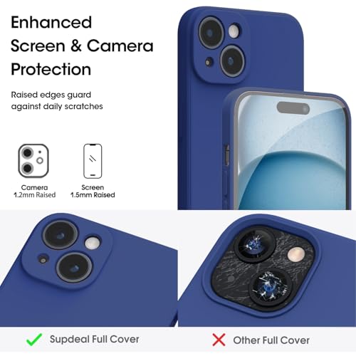 Andwing For iPhone 15 Case,Silicone Case Soft Ultra For iPhone 15 Phone Case Slim Protective Shockproof Cover Scratch-Resistant Microfiber Lining - Image 2