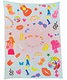 Fleece Throw Blanket for Couch-Cute Super Soft Cozy Warm Lightweight Blanket Throws for Sofa 50x60 inches