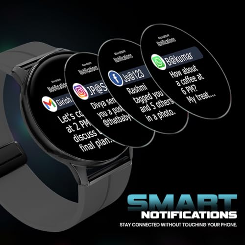 Image of GameSir Evo Vista Smartwatch, 1.39 inch HD Round Display, Bluetooth Calling, Heart Rate & SPO₂, 100+ Sports Modes, IP67, Long Battery Life for Men & Women (Magnatic Dark Grey)