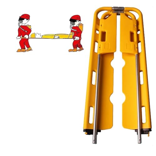 救護用担架 ポータブルストレッチャー、EMS医療緊急折りたたみ式ストレッチャー、3本のストラップ付きスクープストレッチャー、バックストレッチャー、医療緊急救助、救急車、消防救助用