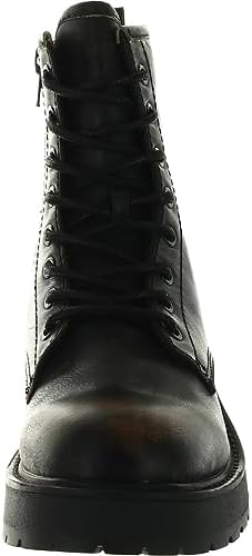 Madden Girl Womens Carra Faux Leather Lug Sole Ankle Boots Brown 6 Medium (B,M) | Image 2