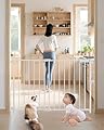 VEVOR Cancelletto per Bambini o Animali Domestici, Larghezza Regolabile da 75 a 109,2 cm, Cancelletto Alto 711 mm, Senza Barra di Soglia, Cancelletto con Viti, per Scale e Porte, Bianco