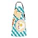 AQQA appetizzazione deliziosa colazione fritto uovo salsiccia donna cucinare grembiule appetitosi deliziosa colazione all'uovo fritto salsiccia cravatta regolabile con tasche per adulti