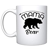Veracco Mama Bear Arrow - White Ceramic Coffee Mug Tea Cup Funny Birthday Mother's Day Gift For Mom...