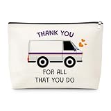 Mail Carrier Gift for Postal Worker Makeup Bag Thank You Appreciation Gifts for Letter Carriers Driver Birthday Christmas Retirement Gifts for Mail Carrier Lady Best Postman Ever Gift Cosmetic Bag