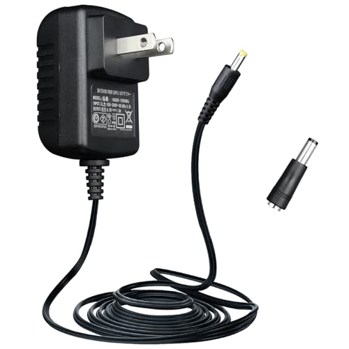 [PSE認証]DC 6V 1A 電源アダプター、AC 100-240V 50/60Hz から DC 6V 1A/1000mA 6W アダプター、腕血圧モニターやその他の 6V デバイス用、安定して柔軟に使用できる 1.8m の長いケーブル