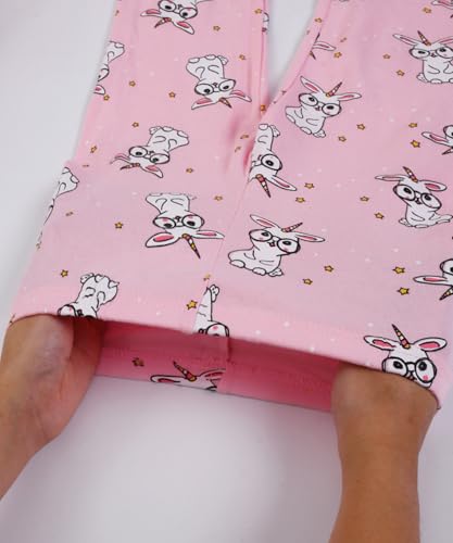 Benaive Girls Easter Pajamas Kids Bunny Easter Pjs Long Sleeves Set 100% Cotton Novelty Girls Sleepwear 2 Pieces Size 10 - image 2