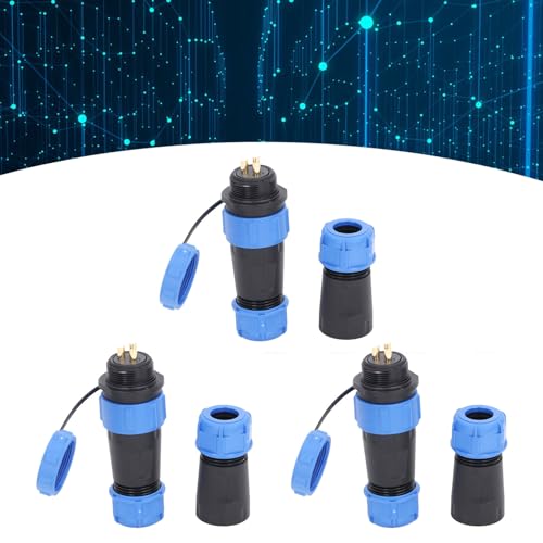 Conector aviación 3 pines IP68 30A Gavigain 3 piezas miniatura 7