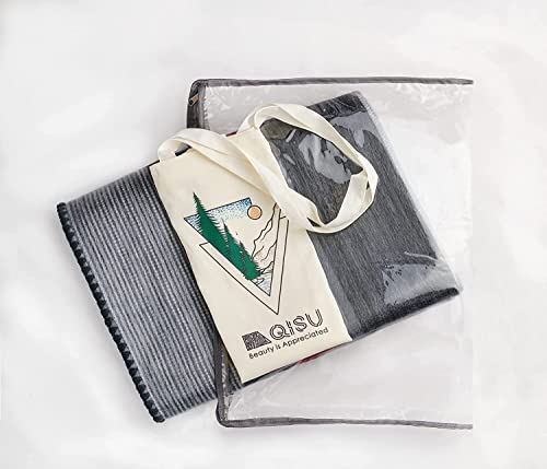 Qisu Alpaca Wool Blanket Throw | Queen, Beautiful, Warm, Stripes | 85 X 65 Inches | Ultra-Soft, Hypoallergenic And Breathable | Non-Itchy Or Scratchy Fabric (Red Grey Stripe) #TOP5