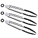 7 inch Cooking Tongs, MSY BIGSUNNY Set of 3 Mini Kitchen Tongs Silicone Serving Tongs With Silicone Tips for FoodGrill, Salad, BBQ (black)