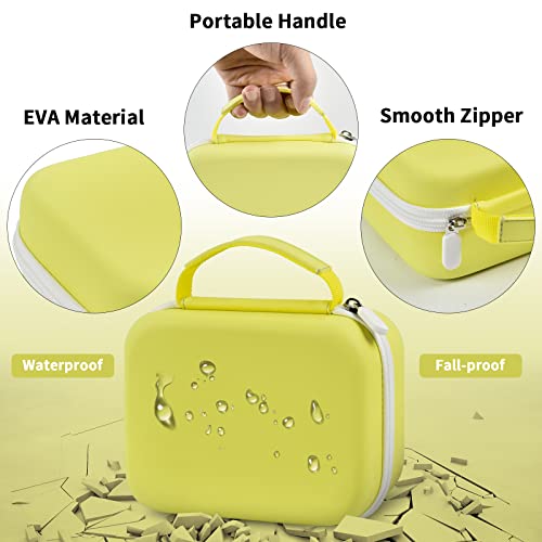Kids Camera Case Compatible With Agoigo/For Seckton/For Deker/For Miiulodi/For Yoophane Digital Waterproof Camera. Portable Camera Storage Box For Cable, Memory Card And Accessories(Bag Only)-Yellow #TOP2