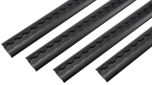 LOADCARE Binario aereo nero semicircolare di sicurezza del carico per furgone, in alluminio verniciato a polvere, per camion, auto, rimorchio, guida in alluminio Airline (4, 2 metri)