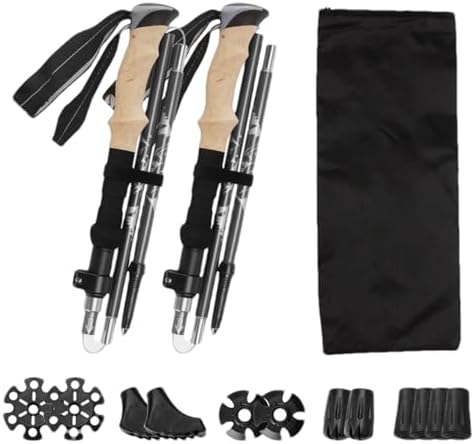 Bastoni da passeggio telescopici da viaggio, bastoncini da trekki...