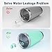 Straw Cover for YETI Cup, 4 Sets Silicone Spill Stopper Compatible with YETI Tumbler, Leak Proof Kit of Mug Accessories Including 4 Straw Cover, 4 Leak Proof Stopper (Seafoam 4PCS)