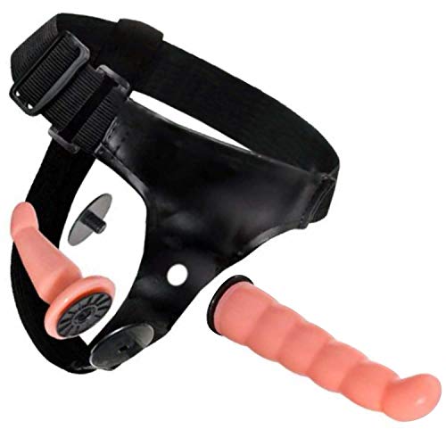 Juego de consolador con correa para lesbianas, consolador anal y consolador doble de 12 a 17,5 cm - Juego de consolador inflable realista para mujer - Consoladores con correa para mujer D24-10