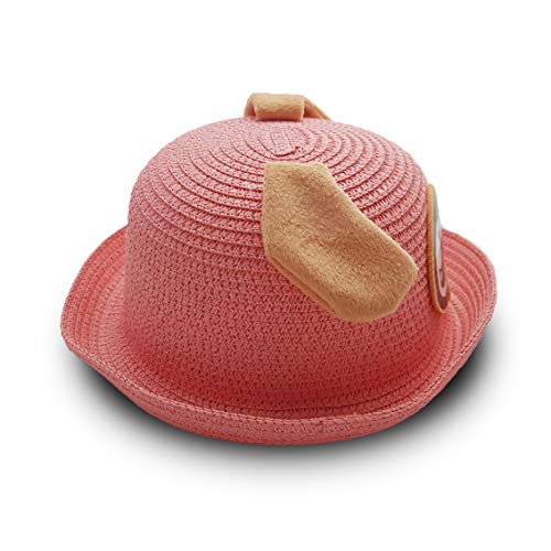 Image of VRITRAZ Kids Straw Hat for Baby Boys & Girls | Printed Summer Sun Hat, Woven Wide Brim Beach Cap, Lightweight Breathable Holiday Travel Picnic Outdoor Fancy Dress Fashion Hat for Children & Toddler