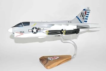 VA-22 Fighting Redcocks 1972 A-7 Corsair II Model, LTV, 1/31 Mahogany Scale Model, Navy