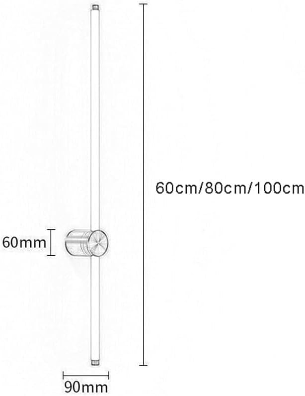 Miniatura 7 de Lámpara de pared lineal LED regulable, Ideal para inquilinos. Tira Larga de latón, Estilo Industrial moderno, Color Negro. Aplique de Noche, baño,