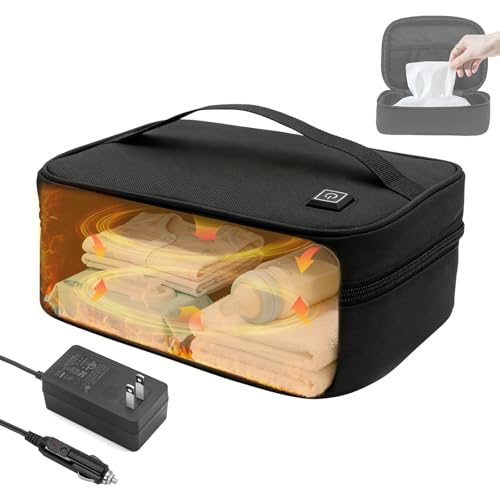 Image of Goodtar ​​Baby Wipe Warmer with Temperature Control & Car Adapter - Portable Wet Wipes Warmer, 5L Large Capacity Multi-Use Heater Bag for Diaper Wipes/Baby Bottle/Towels-Home/Outdoor Travel Use
