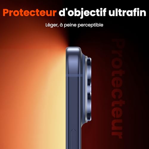 Protecteur d'objectif de caméra iPhone 17 Pro alliage 10H