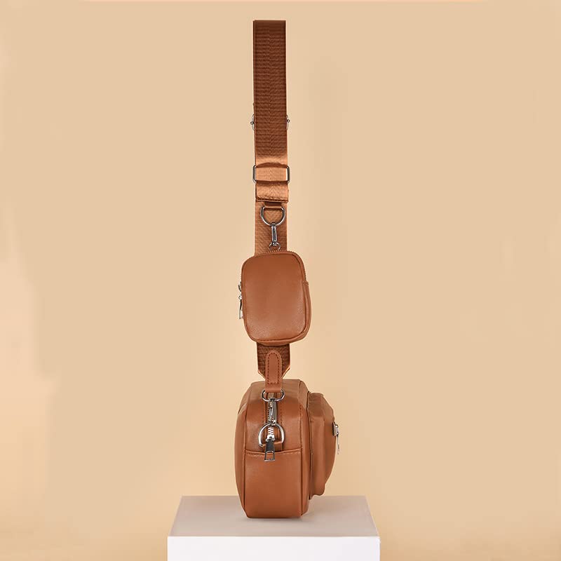 OANEXX Quilted Crossbody Bag With Coin Purse Mulitipurpose Shoulder Side Handbag Purses Lightweight 2 in 1 Design4