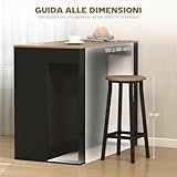 Zoom IMG-2 homcom tavolo bar con 3