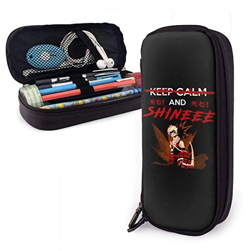 Preisvergleich Produktbild Federmäppchen Großraumspeicher Stift Bleistiftbeutel Schreibtisch Organizer Tragbarer Taschenhalter mit Reißverschluss - BabugouKeep Calm and SHINEEE