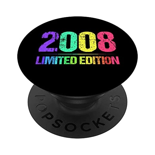 Cumpleaños Vintage 2008 Edición Limitada - 2008 PopSockets PopGrip Intercambiable