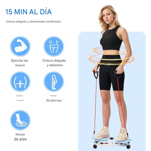 Tabla de ejercicios antideslizante que moldea el cuerpo con gomas elásticas 6